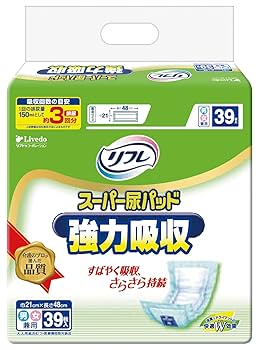 Amazon | リフレ スーパー尿パッド 強力吸収 39枚入(テープ